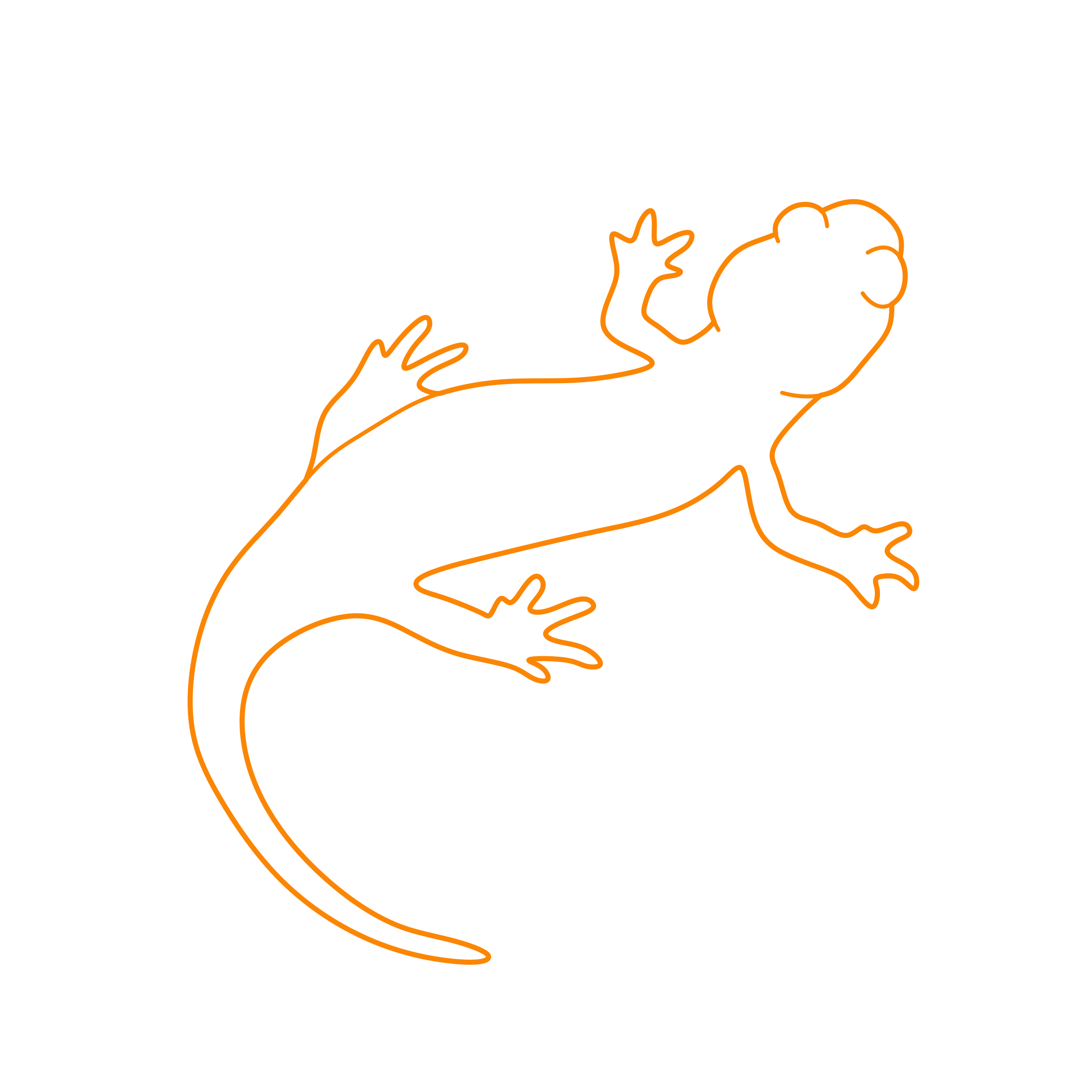 Animals Salamanders Intro Sticker Outline Svg File Free Vectors